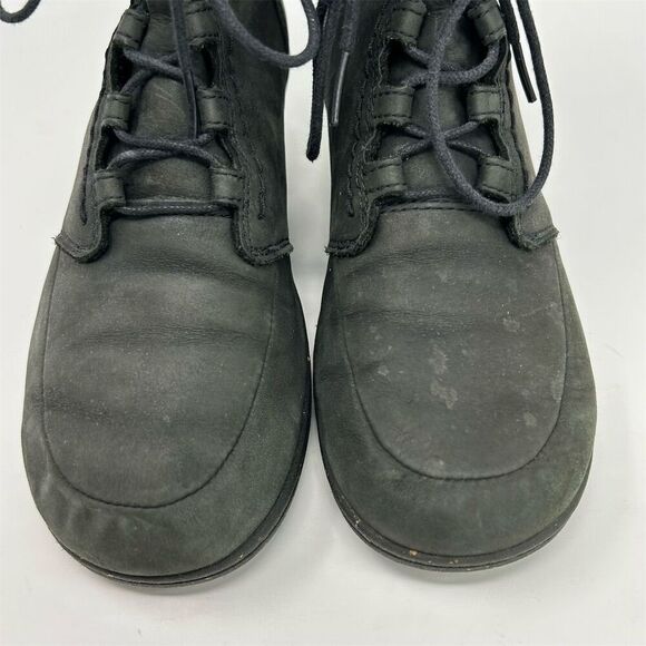 KEEN Women's Black Leather Lace-Up Mid Heel Wedge Boots Size 8.5 - Picture 6 of 14